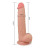 Телесный фаллоимитатор на присоске Sliding Skin Dual Layer Dong - 24,5 см. 