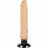 Телесный вибратор на присоске Basecock Realistic Vibrator 2in1 - 20 см. 