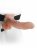 Телесный полый страпон Hollow Strap-On with Balls - 18,9 см. 