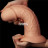 Телесный фаллоимитатор-гигант 9.5 Realistic Curved Dildo - 24 см. 