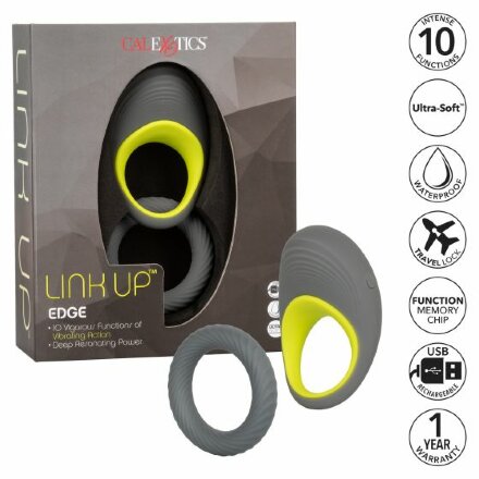 Набор из двух сероых эрекционных колец Link Up Edge 