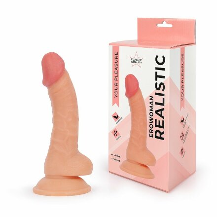 Телесный фаллоимитатор-реалистик Erowoman 