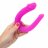 Розовый двусторонний фаллоимитатор Silicone Double Dong AC/DC - 30,5 см. 