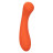 Оранжевый вибромассажер Liquid Silicone G-Wand - 15,25 см. 