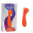 Оранжевый вибромассажер Liquid Silicone G-Wand - 15,25 см. 