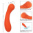 Оранжевый вибромассажер Liquid Silicone G-Wand - 15,25 см. 