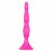 Розовая анальная елочка Silicone Triple Probe - 14,5 см. 