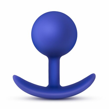 Синяя анальная пробка для ношения Performance Wearable Vibro Plug - 8,4 см. 