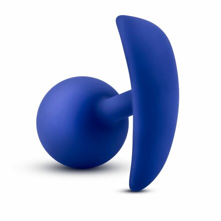 Синяя анальная пробка для ношения Performance Wearable Vibro Plug - 8,4 см. 