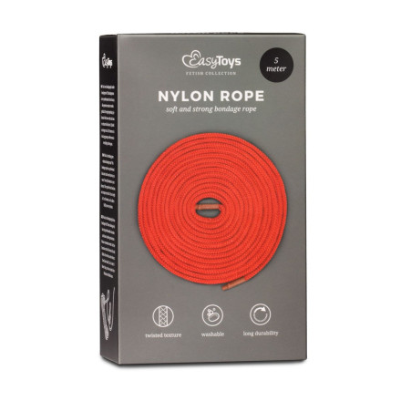 Красная веревка для связывания Nylon Rope - 5 м. 