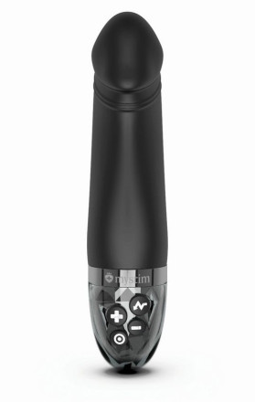 Черный вибратор с электростимуляцией Real Deal Neal - 16,5 см. 