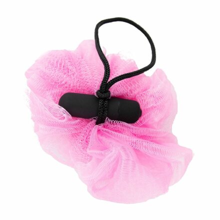 Розовая губка для ванны с вибропулей Vibrating Bath Sponge 
