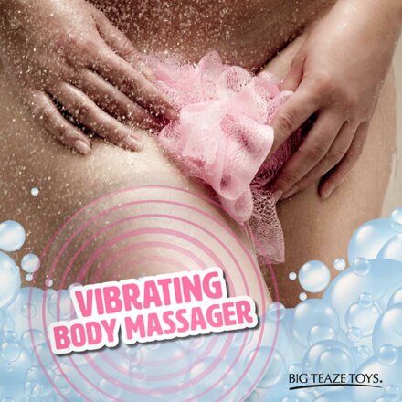 Розовая губка для ванны с вибропулей Vibrating Bath Sponge 