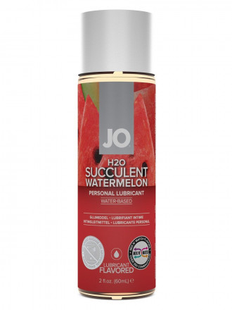 Лубрикант на водной основе с ароматом арбуза JO Flavored Watermelon - 60 мл. 