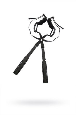 Чёрный бондажный комплект Romfun Sex Harness Bondage на сбруе 