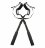 Чёрный бондажный комплект Romfun Sex Harness Bondage на сбруе 
