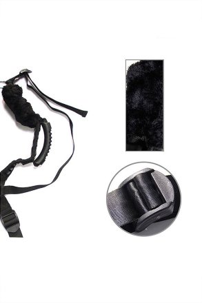 Чёрный бондажный комплект Romfun Sex Harness Bondage на сбруе 