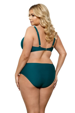 Раздельный купальник plus size с блестящими деталями на лифе 