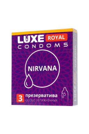 Презервативы с увеличенным количеством смазки LUXE Royal Nirvana - 3 шт. 