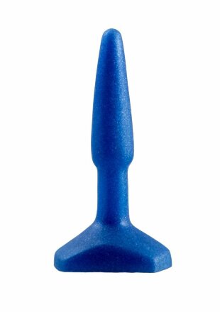 Синий анальный стимулятор Small Anal Plug - 12 см. 