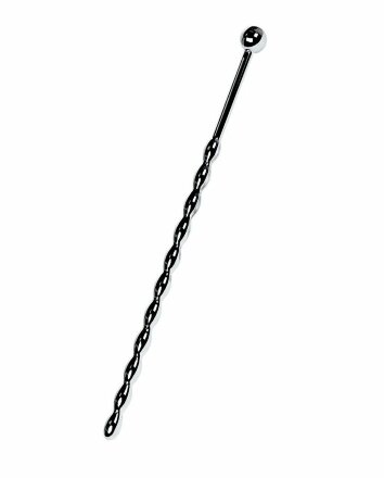 Серебристый длинный уретральный плаг-косичка TOYFA Metal - 15,7 см. 