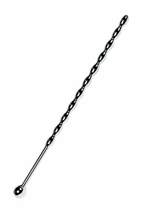 Серебристый длинный уретральный плаг-косичка TOYFA Metal - 15,7 см. 