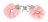 Розовые меховые наручники Love Cuffs Rose 