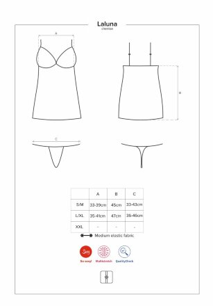 Коротенькая сорочка Laluna с кружевом 