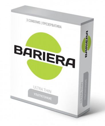Ультратонкие презервативы Bariera Ultra Thin - 3 шт. 