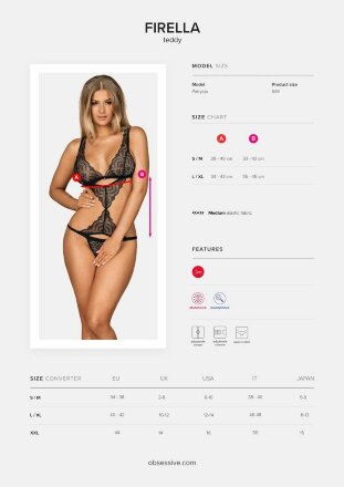 Обольстительное кружевное боди Firella 