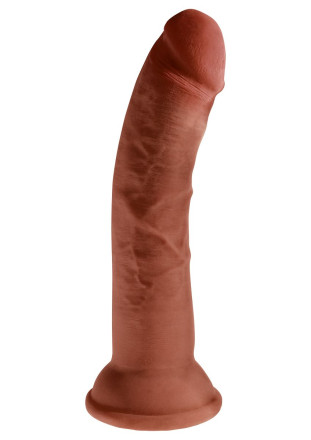 Коричневый фаллоимитатор на присоске 8  Triple Density Cock - 24,1 см. 