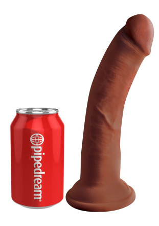 Коричневый фаллоимитатор на присоске 8  Triple Density Cock - 24,1 см. 