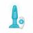 Голубая вибропробка с ротацией шариков RIMMING REMOTE CONTROL PLUG TEAL - 15,2 см. 