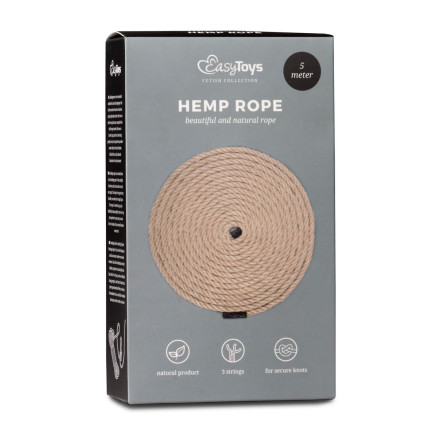 Пеньковая веревка для связывания Hemp Rope - 5 м. 