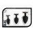 Набор из 3 черных анальных пробок с радужным кристаллом Bling Plugs Training Kit 