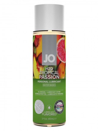 Лубрикант на водной основе с ароматом тропических фруктов JO Flavored Tropical Passion - 60 мл. 