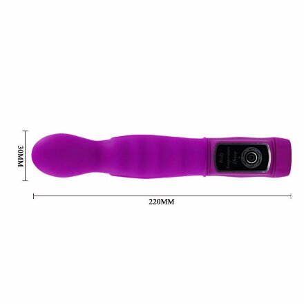 Лиловый вибратор Body Touch II с реакцией на прикосновения - 22 см. 