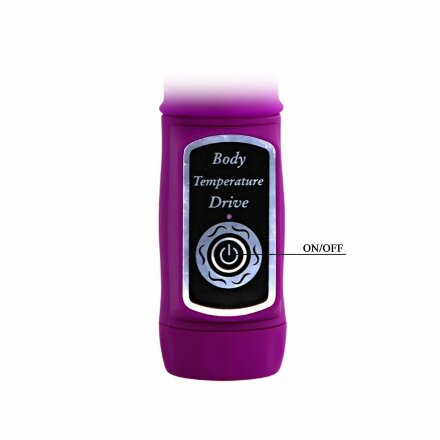 Лиловый вибратор Body Touch II с реакцией на прикосновения - 22 см. 