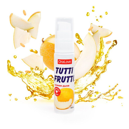 Гель-смазка Tutti-frutti со вкусом сочной дыни - 30 гр. 