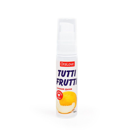 Гель-смазка Tutti-frutti со вкусом сочной дыни - 30 гр. 