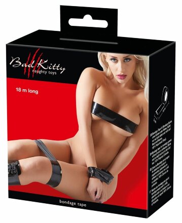 Чёрная бондажная лента Bondage Tape - 18 м. 