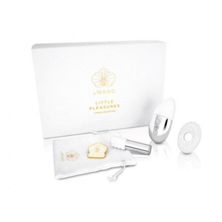 Белоснежный вибронабор Little Pleasures Collection с серебристыми элементами 