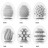 Набор из 6 мастурбаторов Tenga EGG IV с различным рельефом 