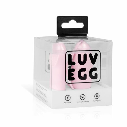 Нежно-розовое виброяйцо LUV EGG с пультом ДУ 