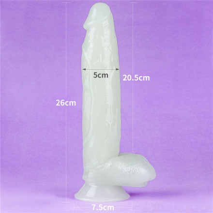 Прозрачный, светящийся в темноте фаллоимитатор Lumino Play Dildo - 26 см. 