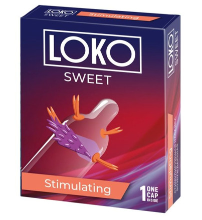 Стимулирующая насадка на пенис LOKO SWEET с возбуждающим эффектом 