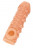Телесная закрытая насадка с пучками шишечек Cock Sleeve Size M - 15,6 см. 