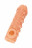 Телесная закрытая насадка с пучками шишечек Cock Sleeve Size M - 15,6 см. 