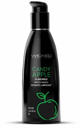 Лубрикант с ароматом сахарного яблока Wicked Aqua Candy Apple - 60 мл. 