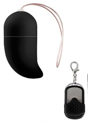 Чёрное радиоуправляемое виброяйцо Vibrating G-spot Egg medium 